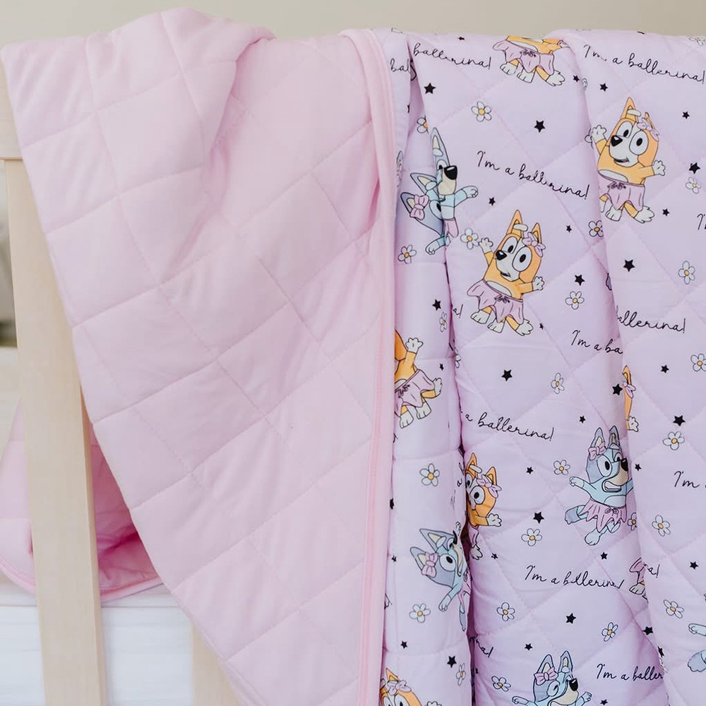Bluey Bamboo Quilted Blanket 50x50 toddler size NEW
